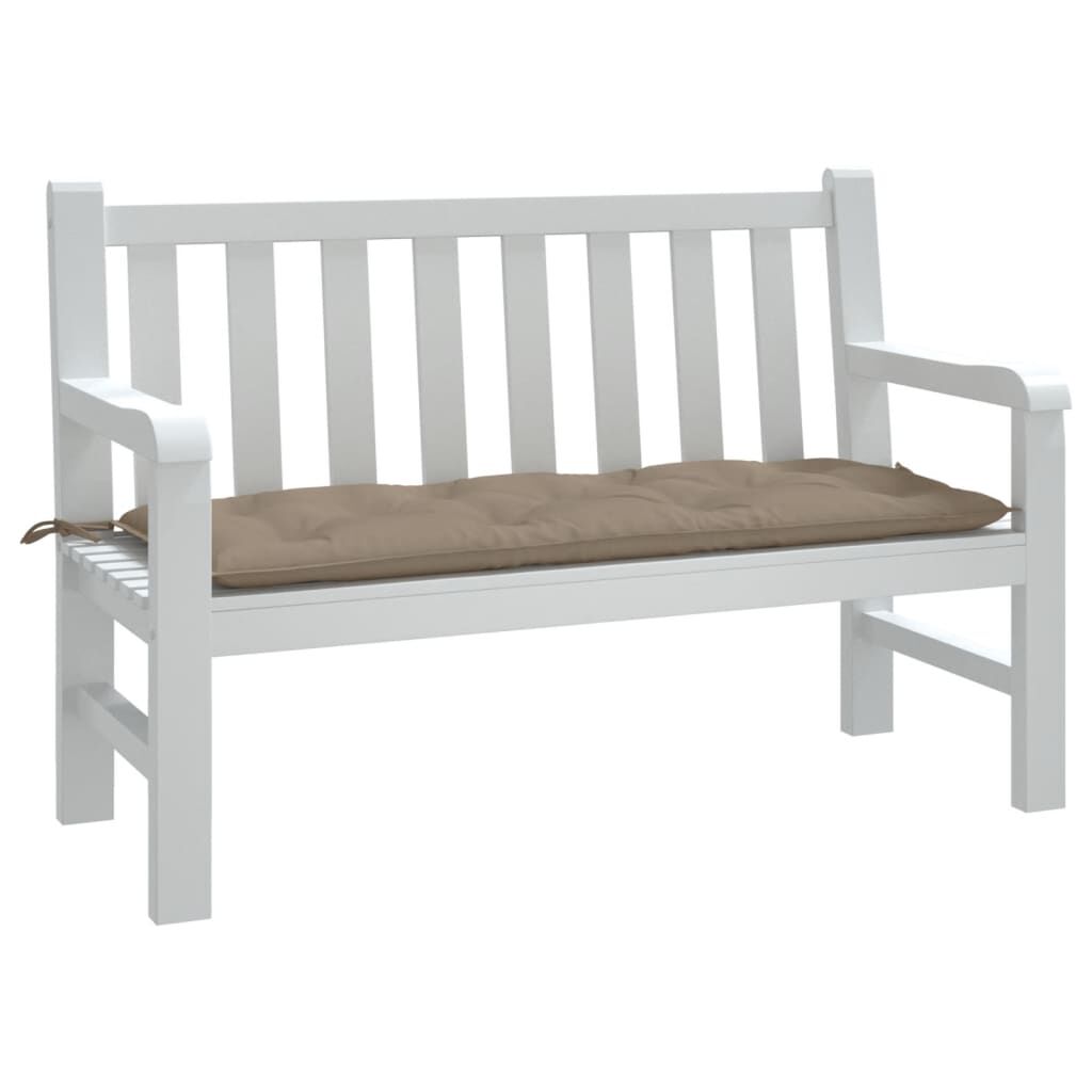 vidaXL Μαξιλάρι Πάγκου Κήπου Taupe 120x50x7 εκ. Ύφασμα Oxford