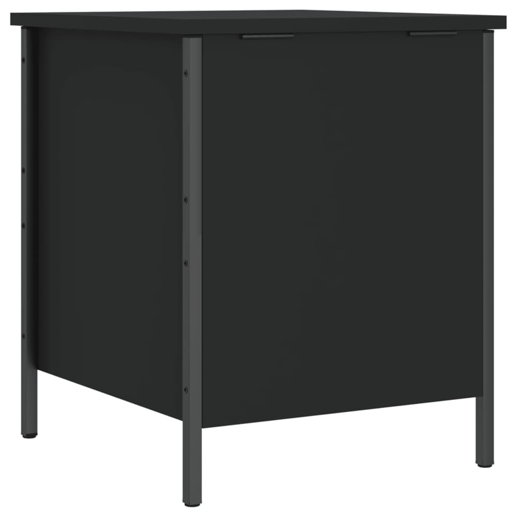 vidaXL Παγκάκι Αποθήκευσης Μαύρο 40 x 42,5 x 50 εκ. από Επεξεργ. Ξύλο