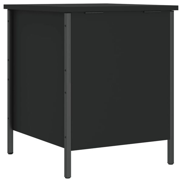 vidaXL Παγκάκι Αποθήκευσης Μαύρο 40 x 42,5 x 50 εκ. από Επεξεργ. Ξύλο