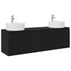 vidaXL &Sigma;&epsilon;&tau; &Nu;&tau;&omicron;&upsilon;&lambda;&alpha;&pi;&iota;ώ&nu; &Mu;&pi;ά&nu;&iota;&omicron;&upsilon; 3 &tau;&mu;&chi;. &Mu;&alpha;ύ&rho;&omicron; 161.5 x 44.5 x 82 cm