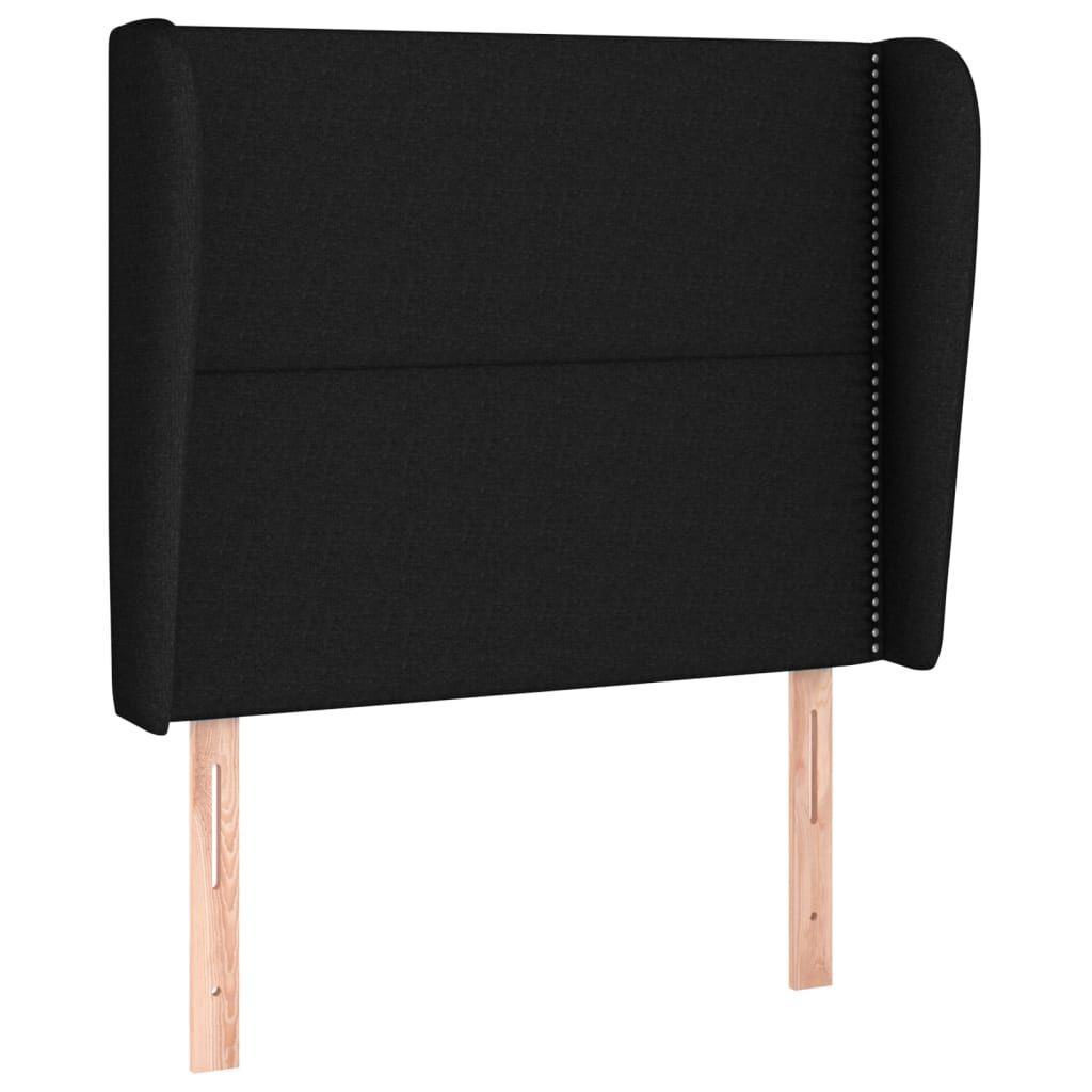 vidaXL Κεφαλάρι με Πτερύγια Μαύρο 83x23x118/128 εκ. Υφασμάτινο