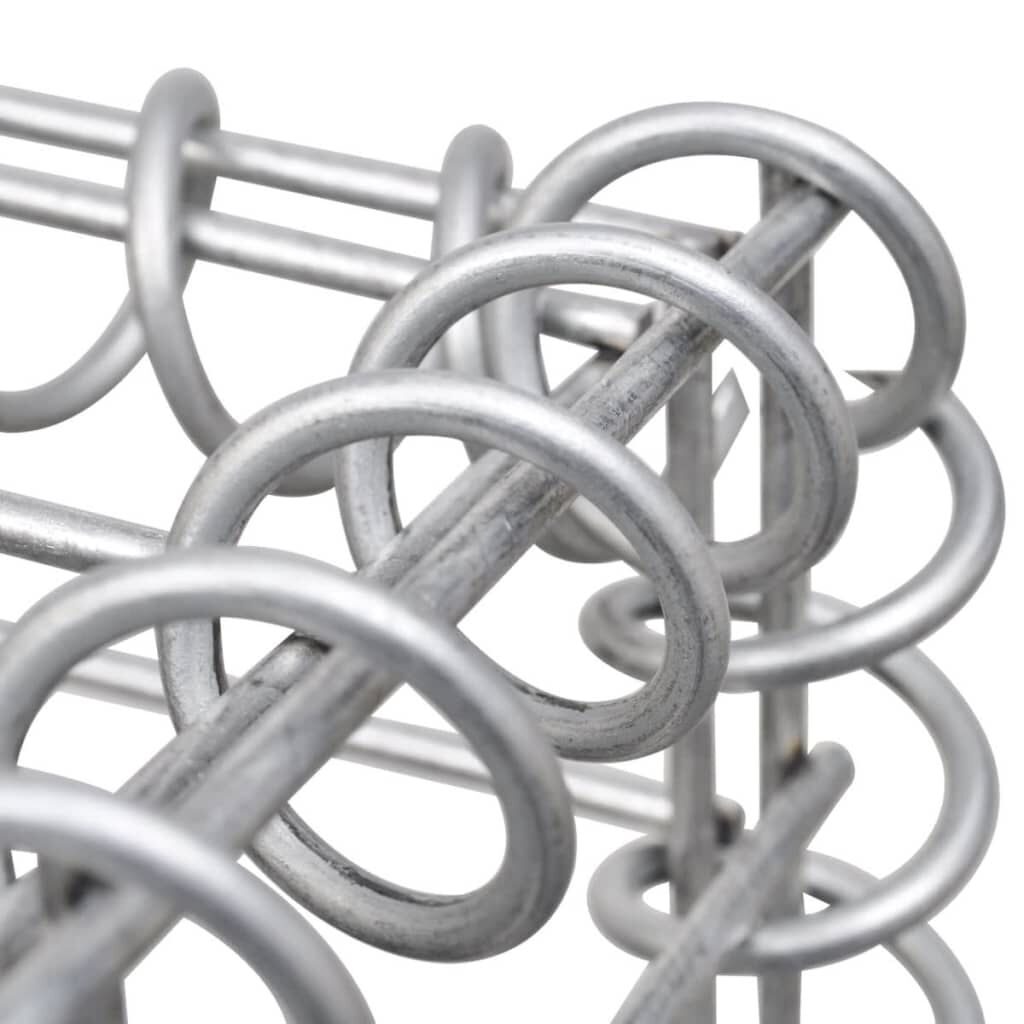 vidaXL Συρματοκιβώτια Στύλοι/Γλάστρες 2 τεμ 50 x 50 x 120 εκ. Ατσάλινα