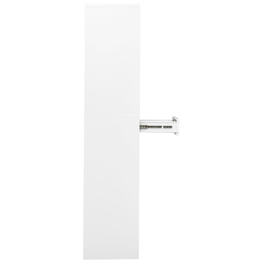 vidaXL Ντουλάπα Γραφείου Λευκή 90 x 40 x 180 εκ. Ατσάλινη