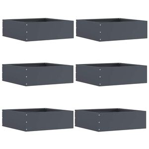 vidaXL &Pi;&epsilon;&rho;ί&gamma;&rho;&alpha;&mu;&mu;&alpha; &gamma;&kappa;&alpha;&zeta;ό&nu; 6 pcs &Alpha;&nu;&theta;&rho;&alpha;&kappa;ί 40 x 40 x 13 cm &Alpha;&tau;&sigma;ά&lambda;&iota;