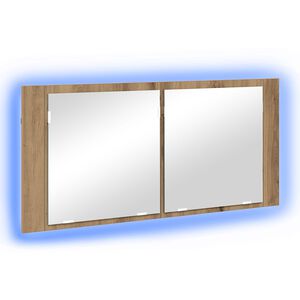 vidaXL LED &Kappa;&alpha;&theta;&rho;έ&phi;&tau;&eta;&sigmaf; &Nu;&tau;&omicron;&upsilon;&lambda;ά&pi;&alpha;&sigmaf; Artisan Oak 100 x 12 x 45 &epsilon;&kappa;&alpha;&tau;&omicron;&sigma;&tau;ά