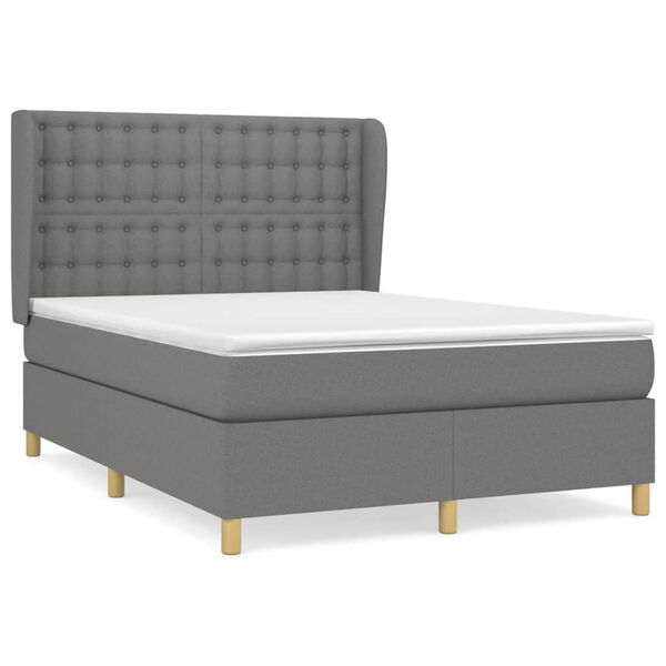 vidaXL &Kappa;&rho;&epsilon;&beta;ά&tau;&iota; Boxspring &mu;&epsilon; &Sigma;&tau;&rho;ώ&mu;&alpha; &Sigma;&kappa;&omicron;ύ&rho;&omicron; &Gamma;&kappa;&rho;&iota; 140x200 &epsilon;&kappa; &Upsilon;&phi;&alpha;&sigma;&mu;ά&tau;&iota;&nu;&omicron;