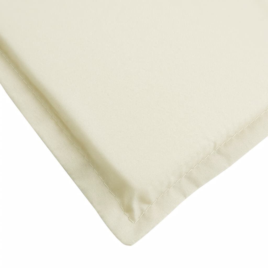 vidaXL Μαξιλάρι Ξαπλώστρας Κρεμ 200 x 60 x 3 εκ. από Ύφασμα Oxford