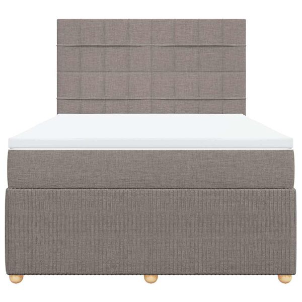 vidaXL &Kappa;&rho;&epsilon;&beta;ά&tau;&iota; Boxspring &mu;&epsilon; &Sigma;&tau;&rho;ώ&mu;&alpha; Taupe 160x200 &epsilon;&kappa;. &Upsilon;&phi;&alpha;&sigma;&mu;ά&tau;&iota;&nu;&omicron;
