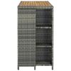 vidaXL Τραπέζι Μπαρ με Ράφια Γκρι 120x60x110 εκ. από Συνθετικό Ρατάν