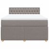 vidaXL &Kappa;&rho;&epsilon;&beta;ά&tau;&iota; Boxspring &mu;&epsilon; &Sigma;&tau;&rho;ώ&mu;&alpha; Taupe 140x190 &epsilon;&kappa;. &Upsilon;&phi;&alpha;&sigma;&mu;ά&tau;&iota;&nu;&omicron;