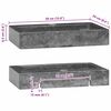 vidaXL Νιπτήρας Επιτοίχιος Γκρι 38 x 24 x 6,5 εκ. Μαρμάρινος