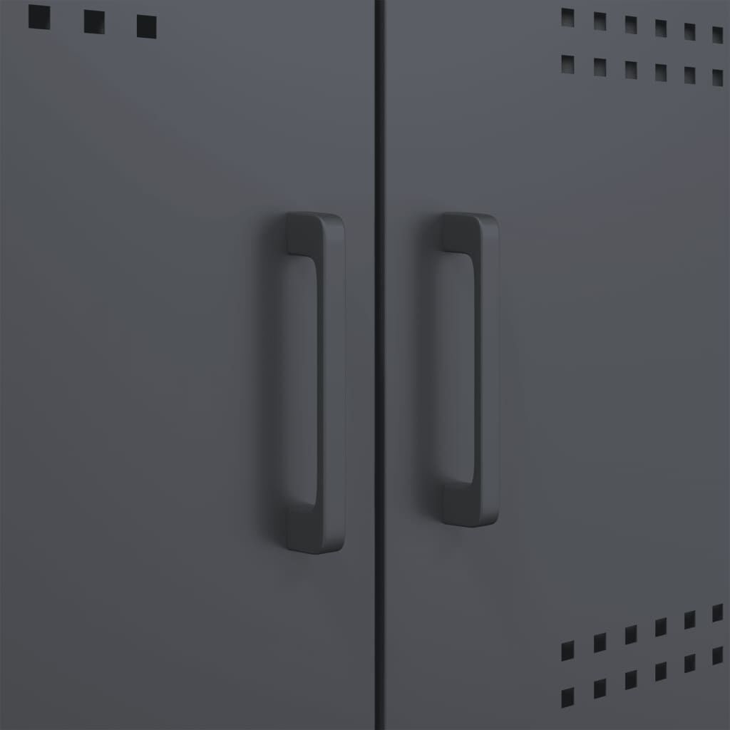 vidaXL Ντουλάπι Ανθρακί 100,5x39x79 εκ. από Χάλυβα