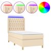 vidaXL &Kappa;&rho;&epsilon;&beta;ά&tau;&iota; Boxspring &mu;&epsilon; &Sigma;&tau;&rho;ώ&mu;&alpha; & LED &Kappa;&rho;&epsilon;&mu; 90x190 &epsilon;&kappa;. &Upsilon;&phi;&alpha;&sigma;&mu;ά&tau;&iota;&nu;&omicron;
