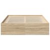 vidaXL Πλαίσιο Κρεβατιού Sonoma Δρυς 135x190 εκ. Double