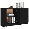 vidaXL Ντουλάπια 2 τεμ. Μαύρα 60x30x70 εκ. Επεξεργασμένο Ξύλο