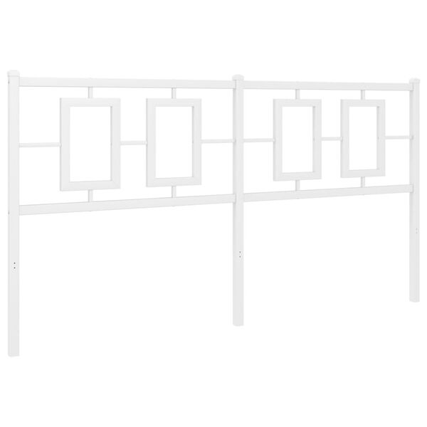 vidaXL Κεφαλάρι Λευκό 160 εκ. Μεταλλικό