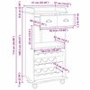vidaXL Ντουλάπι κρασιού ASKIM Καφέ 57 x 37 x 114 εκ. Μασίφ ξύλο πεύκου