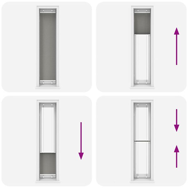 vidaXL Πλισέ περσίδα Μαύρο 40x200 cm Πλάτος υφάσματος 39,4 cm