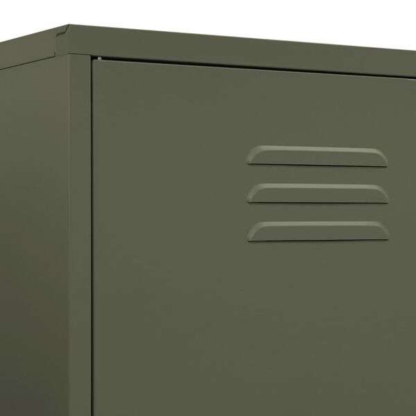 vidaXL Ντουλάπα Πράσινο Λαδί 90 x 50 x 180 εκ. από Ατσάλι