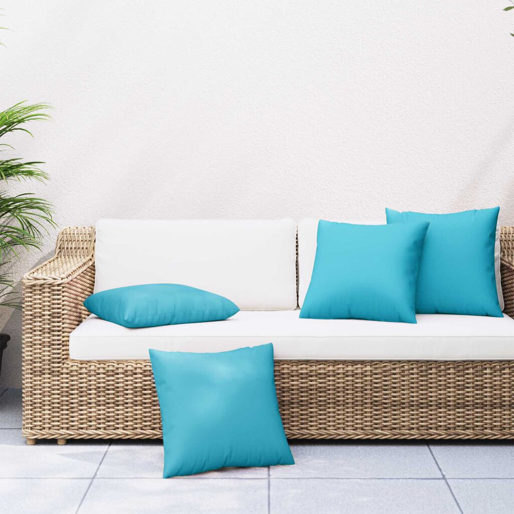 vidaXL Scatter Μαξιλάρια 4 τεμ Τιρκουάζ 40x40 εκ Υφάσμα
