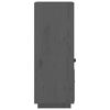 vidaXL Ντουλάπι Ψηλό Γκρι 34 x 40 x 108,5 εκ. από Μασίφ Ξύλο Πεύκου