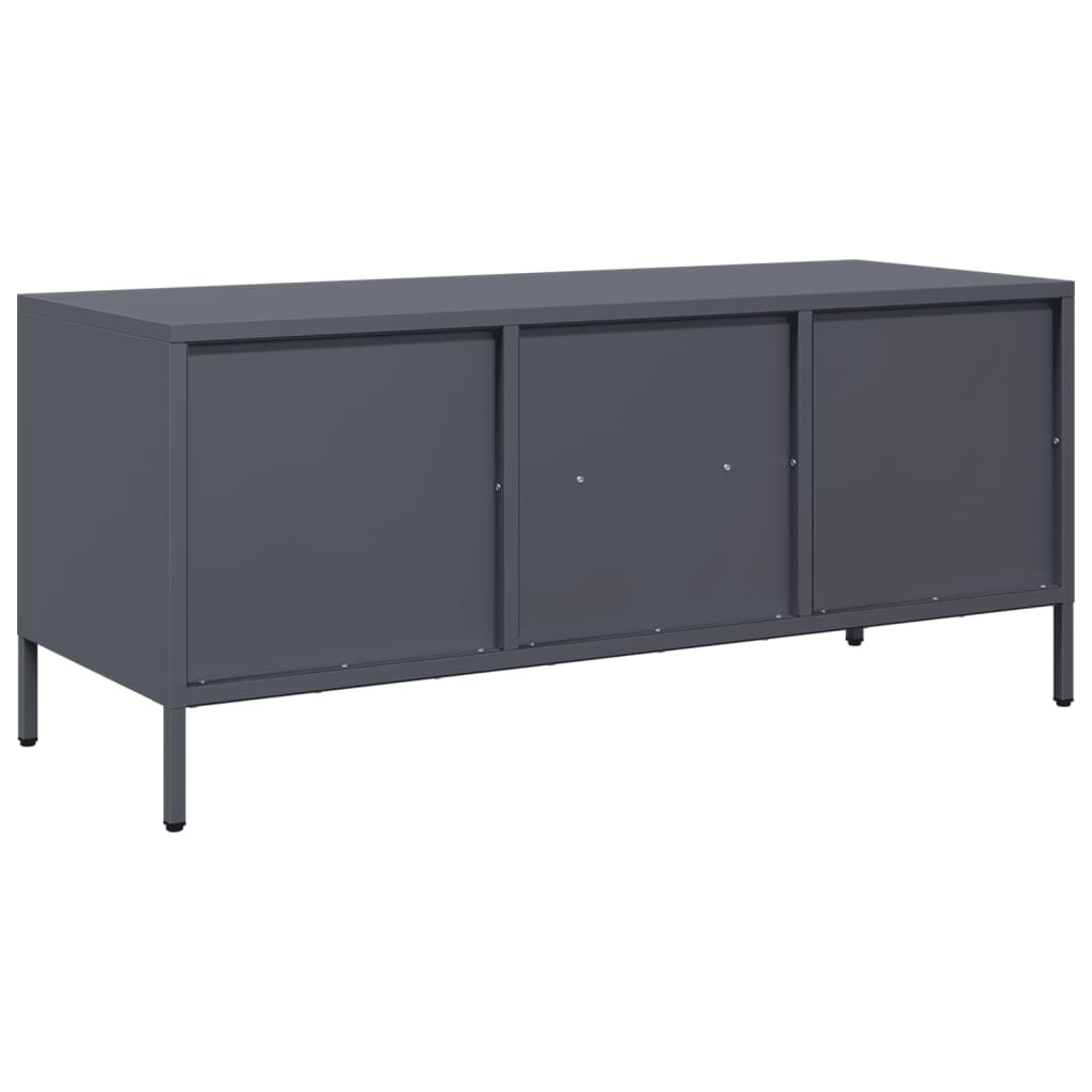 vidaXL Έπιπλο Τηλεόρασης Ανθρακί 101,5x39x43,5εκ. Ατσάλι Ψυχρής Έλασης