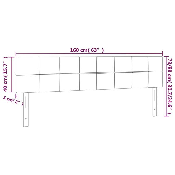 vidaXL Κεφαλάρια Κρεβατιού 2 τεμ. Ροζ 80 x 5 x 78/88 εκ. Βελούδινο