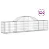 vidaXL Συρματοκιβώτια Τοξωτά 20 τεμ. 200x30x40/60 εκ. Γαλβαν. Ατσάλι