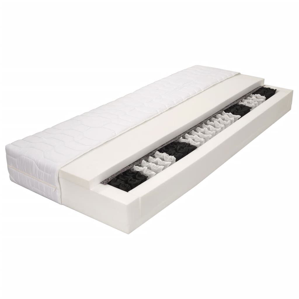 vidaXL Στρώμα με 7 Ζώνες Ανεξάρτητα Ελατήρια 120x200 εκ. / 20 εκ. H3