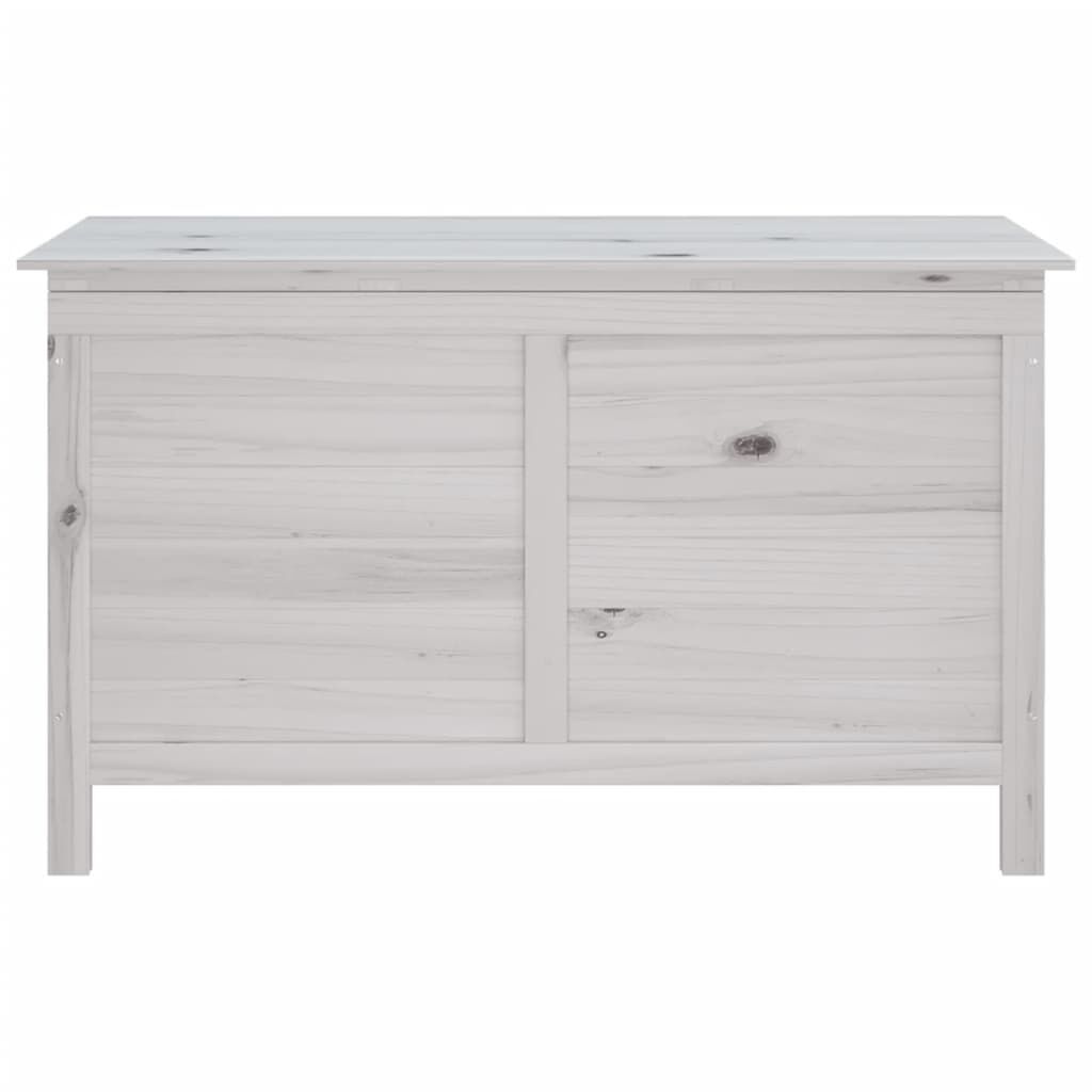 vidaXL Μπαούλο Αποθ. Κήπου Λευκό 99x49,5x58,5εκ Μασίφ Ξύλο Ελάτης