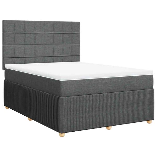 vidaXL &Kappa;&rho;&epsilon;&beta;ά&tau;&iota; Boxspring &mu;&epsilon; &Sigma;&tau;&rho;ώ&mu;&alpha; &Sigma;&kappa;&omicron;ύ&rho;&omicron; &Gamma;&kappa;&rho;&iota; 160x200 &epsilon;&kappa; &Upsilon;&phi;&alpha;&sigma;&mu;ά&tau;&iota;&nu;&omicron;