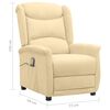 vidaXL Πολυθρόνα Μασάζ Κρεμ από Ύφασμα Μικροϊνών