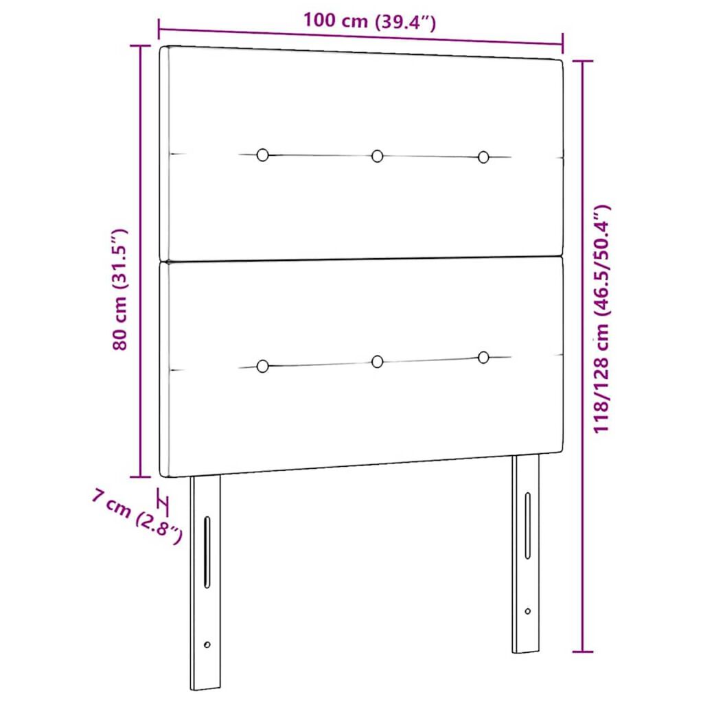 vidaXL Κεφαλάρι με κεφαλάρι Taupe 100 cm ύφασμα