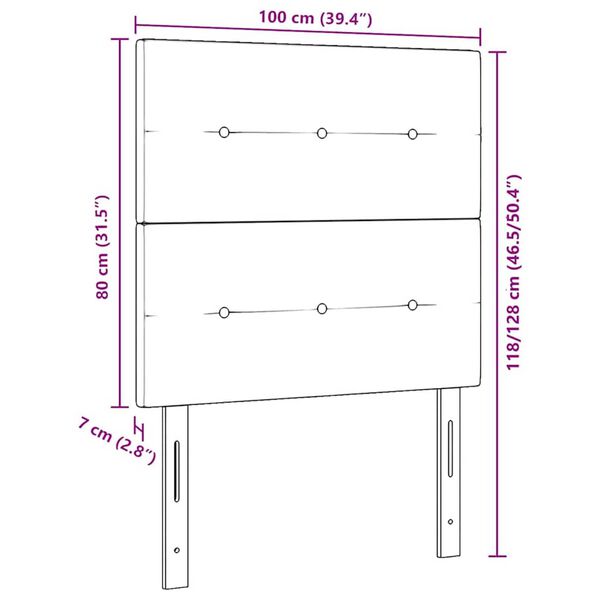 vidaXL Κεφαλάρι με κεφαλάρι Taupe 100 cm ύφασμα