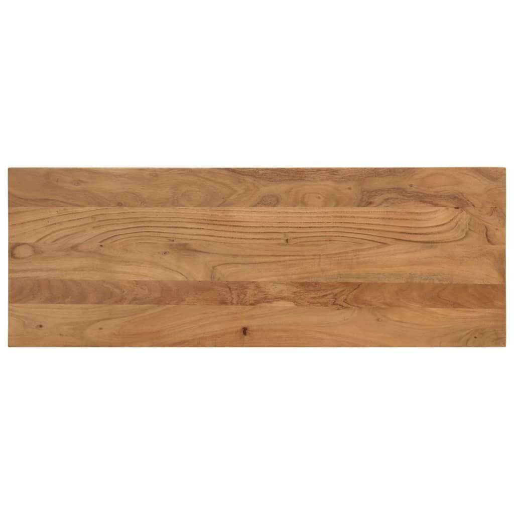 vidaXL Πάγκος Τραπεζαρίας 110x40x46 εκ. Μασίφ Ξύλο Ακακίας/Ατσάλι