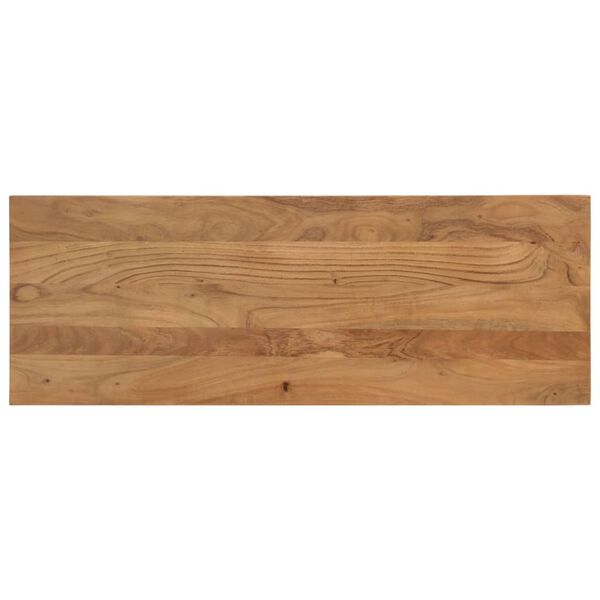 vidaXL Πάγκος Τραπεζαρίας 110x40x46 εκ. Μασίφ Ξύλο Ακακίας/Ατσάλι