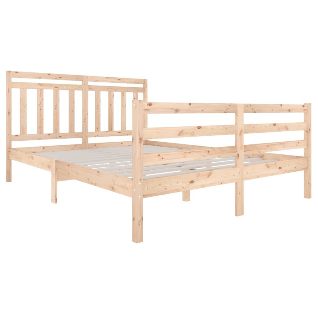 vidaXL Πλαίσιο Κρεβατιού 150 x 200 εκ. Μασίφ Ξύλο King Size