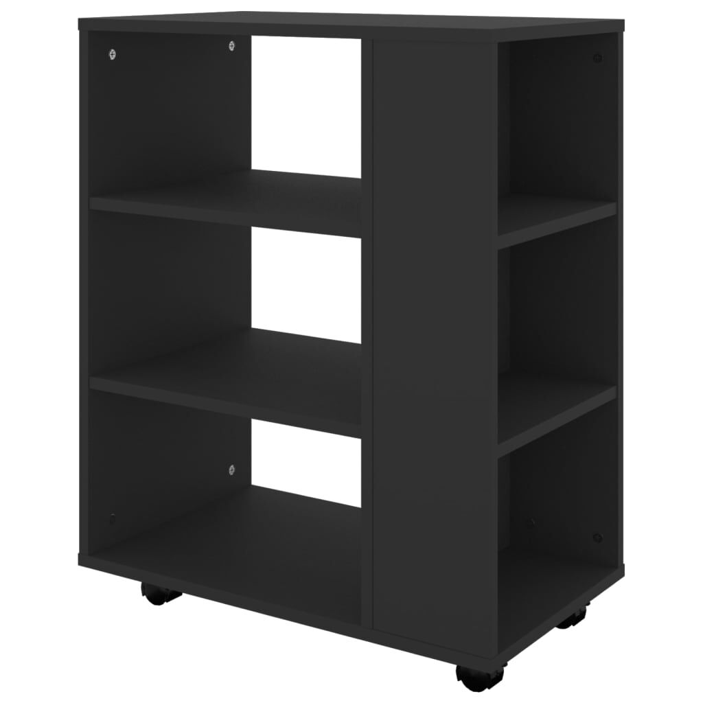 vidaXL Ντουλάπι Τροχήλατο Μαύρο 60 x 35 x 75 εκ. από Επεξ. Ξύλο