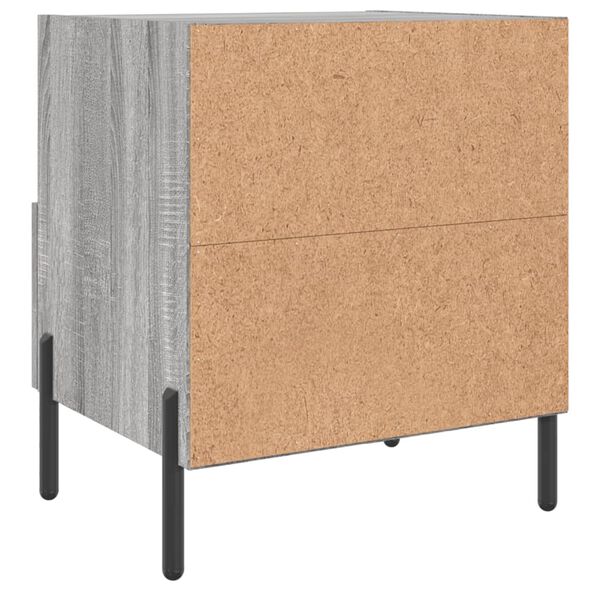 vidaXL Κομοδίνα 2 τεμ. Γκρι Sonoma 40 x 35 x 47,5 εκ. Επεξεργ. Ξύλο