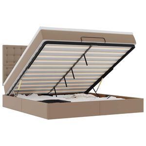 vidaXL &Omicron;&theta;&omega;&mu;&alpha;&nu;&iota;&kappa;ό &kappa;&rho;&epsilon;&beta;ά&tau;&iota; &mu;&epsilon; &sigma;&tau;&rho;ώ&mu;&alpha; & LEDs Cappucino Faux Leather