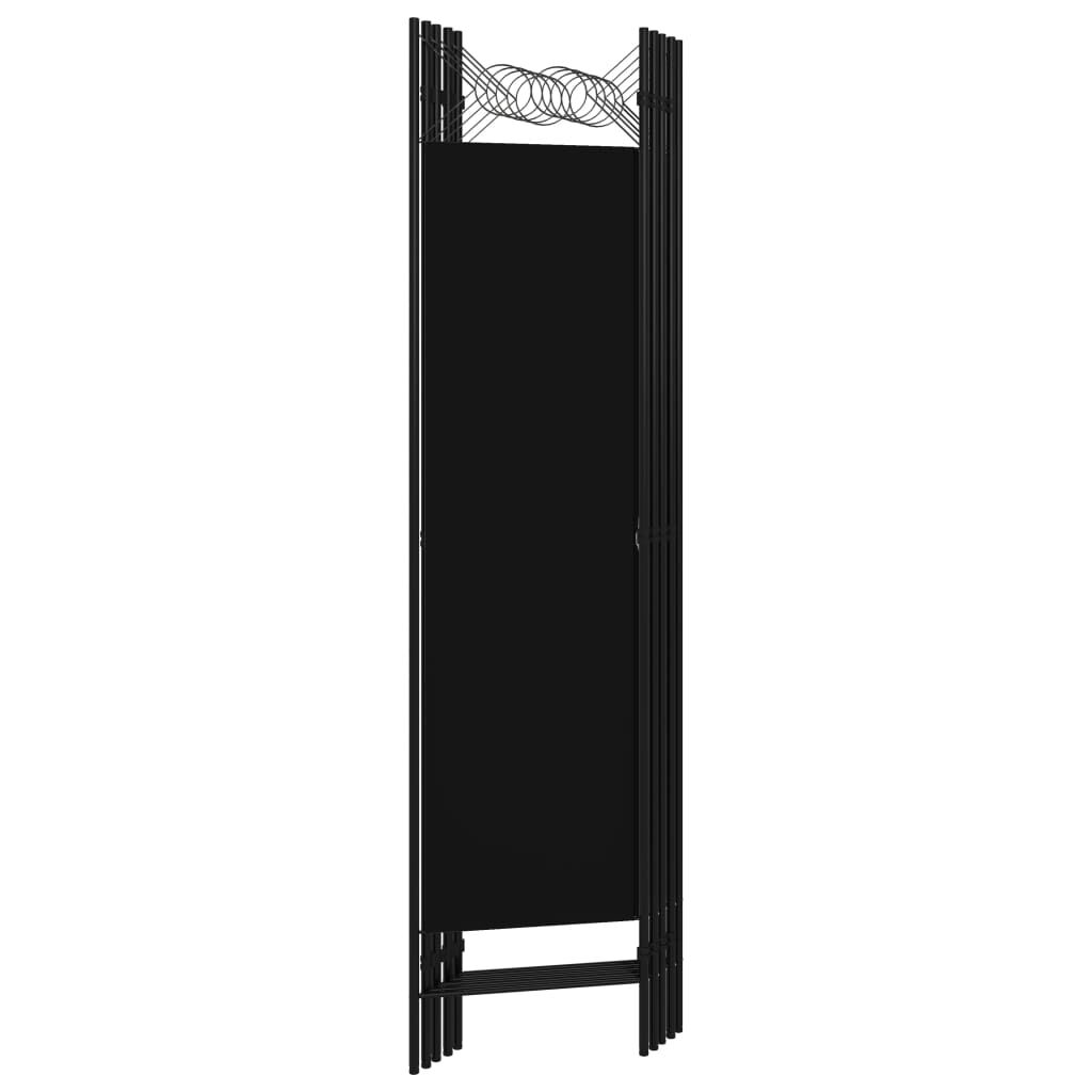 vidaXL Διαχωριστικό Δωματίου με 5 Πάνελ Μαύρο 200 x 180 εκ.