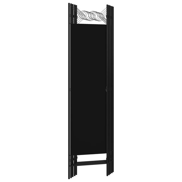 vidaXL Διαχωριστικό Δωματίου με 5 Πάνελ Μαύρο 200 x 180 εκ.