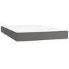vidaXL Κρεβάτι Boxspring με Στρώμα & LED Γκρι 120x200 εκ. Συνθ. Δέρμα