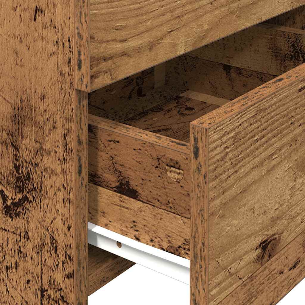 vidaXL Κομοδίνο με 2 Συρτάρια από Παλιό Ξύλο 40x36,5x62 εκ.