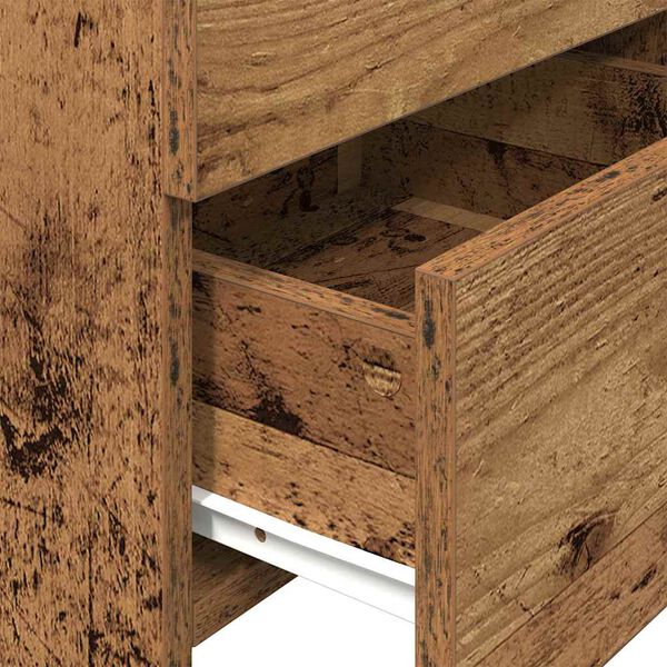 vidaXL Κομοδίνο με 2 Συρτάρια από Παλιό Ξύλο 40x36,5x62 εκ.