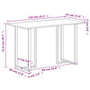 vidaXL Τραπεζαρία 110 x 55 x 75,5 εκ. από Μασίφ Ξύλο Μάνγκο