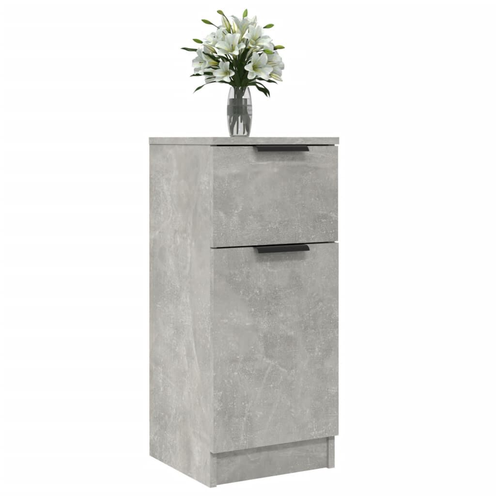 vidaXL Ντουλάπια 2 τεμ. Γκρι Σκυροδέματος 30x30x70 εκ. Επεξεργ. Ξύλο