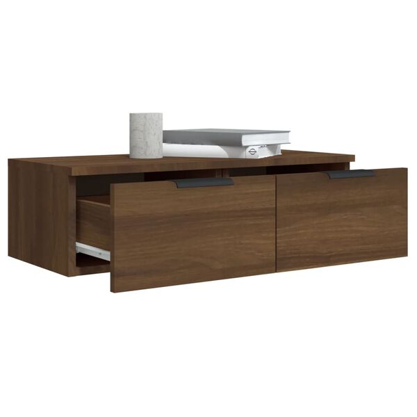 vidaXL Ντουλάπια Τοίχου 2 τεμ. Καφέ δρυς 68x30x20 εκ. Επεξ. Ξύλο