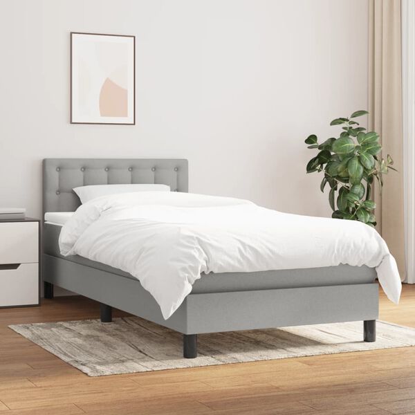 vidaXL &Kappa;&rho;&epsilon;&beta;ά&tau;&iota; Boxspring &mu;&epsilon; &Sigma;&tau;&rho;ώ&mu;&alpha; &Alpha;&nu;&omicron;&iota;&chi;&tau;ό &Gamma;&kappa;&rho;&iota; 100x200 &epsilon;&kappa;. &Upsilon;&phi;&alpha;&sigma;&mu;ά&tau;&iota;&nu;&omicron;