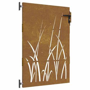 vidaXL &Pi;ό&rho;&tau;&alpha; &Kappa;ή&pi;&omicron;&upsilon; &mu;&epsilon; &Sigma;&chi;έ&delta;&iota;&omicron; &Chi;ό&rho;&tau;&omicron;&upsilon; &alpha;&pi;ό &Alpha;&tau;&sigma;ά&lambda;&iota; Corten 85x125 &epsilon;&kappa;.